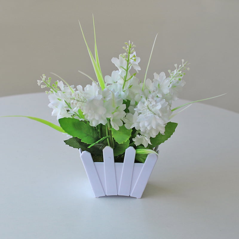 MOGYMOGY PT55 Pot Tanaman Hias Bunga Hias Plastik Ornamen Pot Bongsai Artificial Flower Decoration