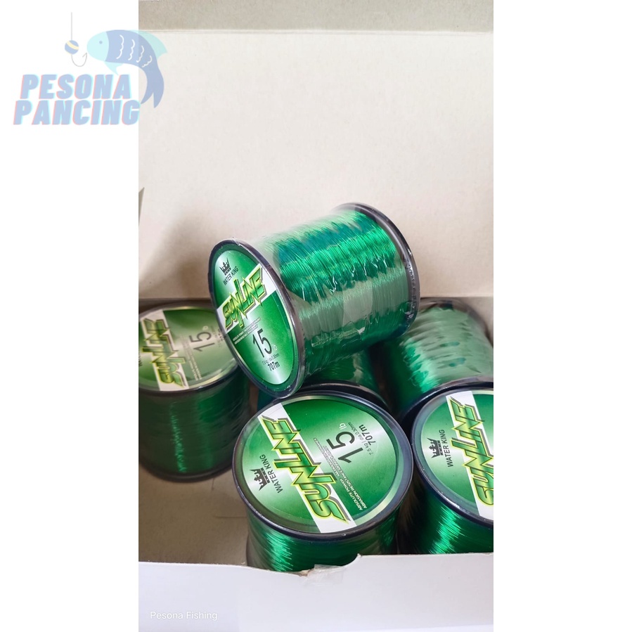 Senar Pancing WATER KING SUNLINE WARNA HIJAU Cepat Tenggelam SPOOL 1/8 Ukuran 0.18MM - 0.65MM