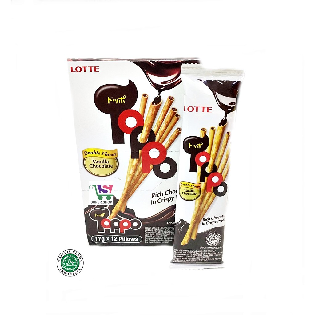 

Lotte TOPPO Vanilla Chocolate Pretzel Stick (isi 12 bungkus)