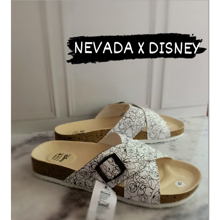 Sandal Puyuh Wanita NVD X Disney Slop Slip ON Cewek Branded Matahari