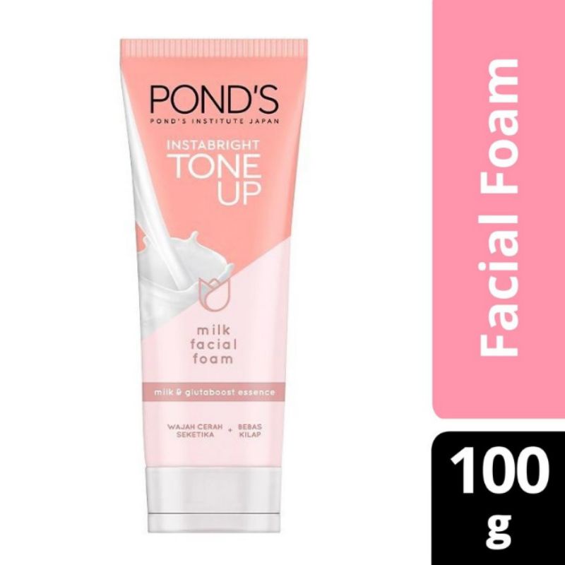 Jual Ponds Instabright Tone Up Milk Facial Foam 100g Shopee Indonesia