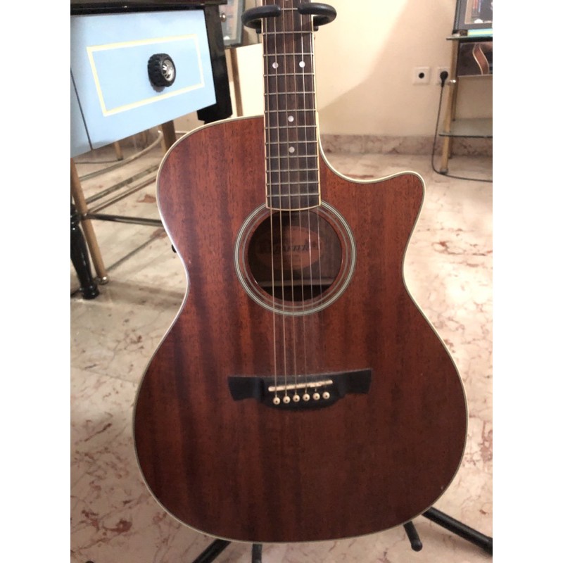 gitar akustik elektrik crafter brown