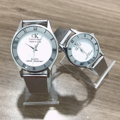 JAM TANGAN COUPLE CK PASIR JAM TANGAN WANITA TERBARU RANTAI PASIR STAINLESS