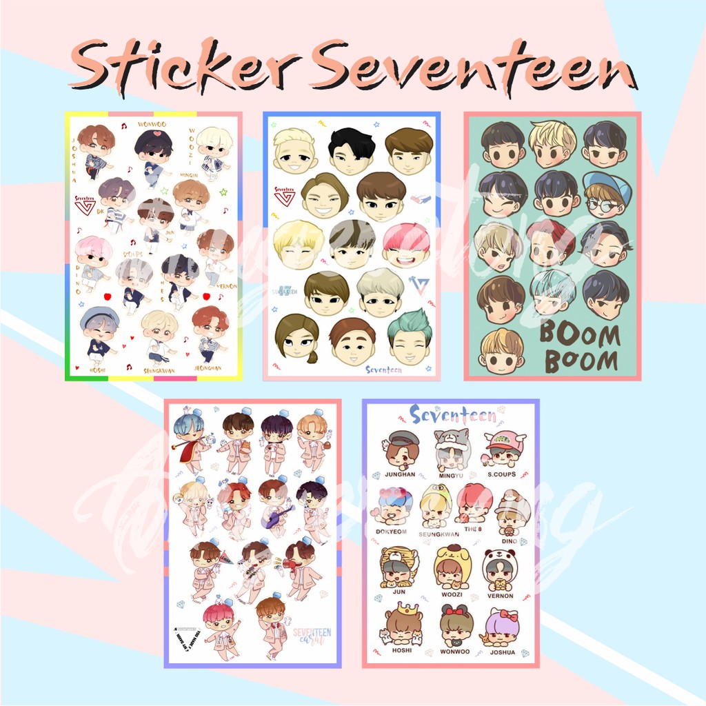  Stiker  Kpop Seventeen  Shopee Indonesia