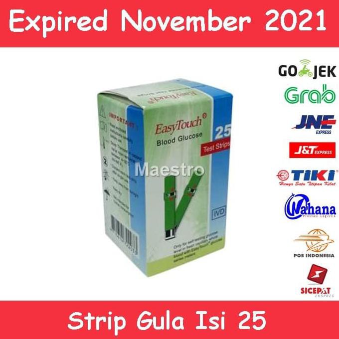 [[BISA COD]] EasyTouch Strip Tes Gula Darah Isi 25 Stik Glukosa Expired ED Panjang OBRAL Kode 838