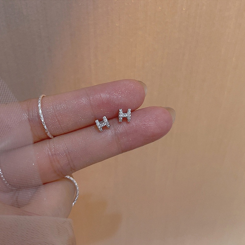 Anting Stud Bahan Logam S925 Warna Permen Gaya Korea Untuk Wanita
