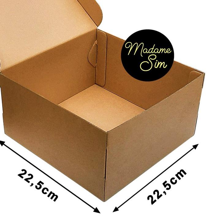 

KOTAK KUE - CAKE BOX 22 x 22 x 10 CM - COKLAT (ISI 10 PCS)