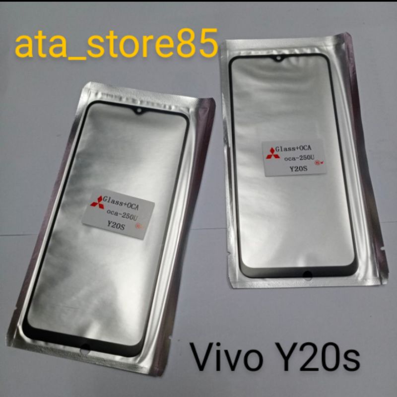 Kaca Depan TS TC Touchscreen Glass LCD + Lem Oca Vivo Y20s | Y 20s Original