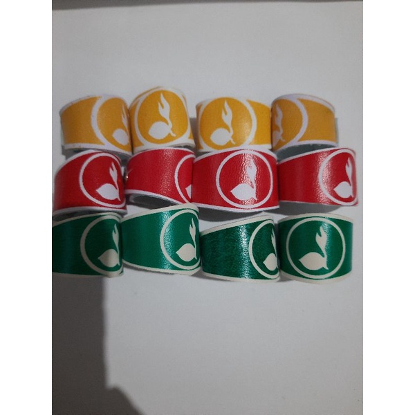 

kolong/ring hasduk isi 12pcs 3warna(4 kuning,4 merah,4 hijau)