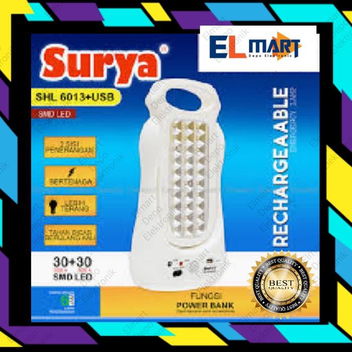 Jual SURYA lampu emergency power bank USB SHL-6013 / SHL6013 Murah