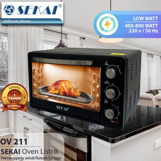 SEKAI OVEN LISTRIK LOW WATT KAPASITAS 24L UKL / 21L UKD PEMANGGANG SF41552DVD