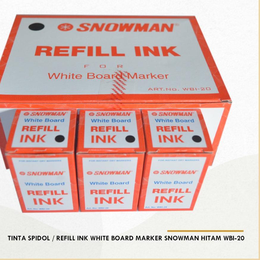 

Discount Today Tinta Spidol / Refill INK White Board Marker Snowman Hitam WBI-20