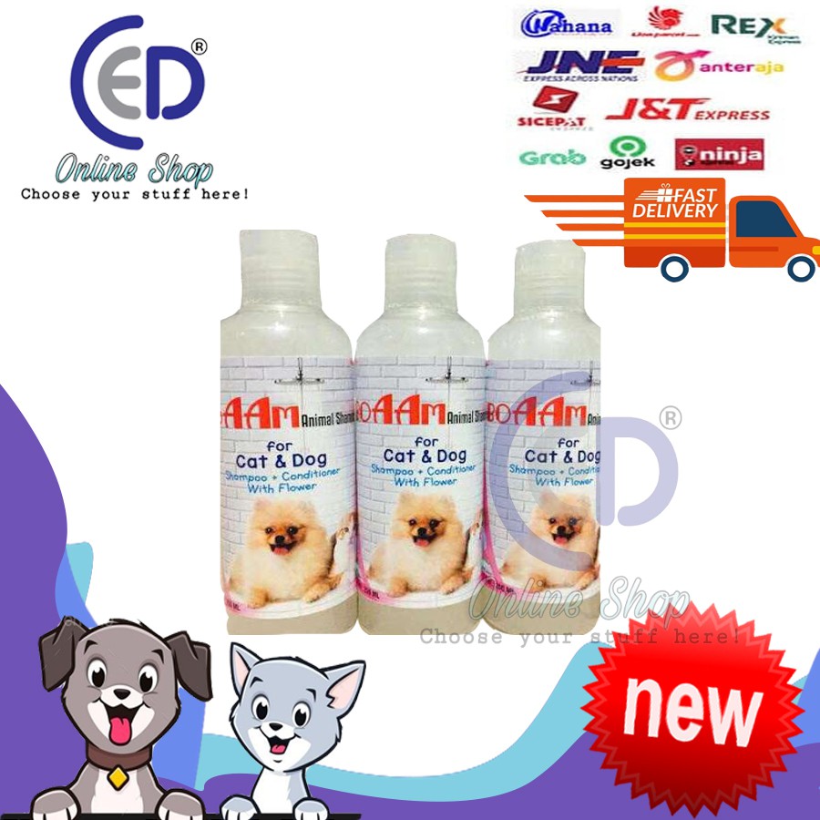 BOAAM SHAMPOO CONDITIONER WITH FLOWER 250ML UNTUK KUCING &amp; ANJING