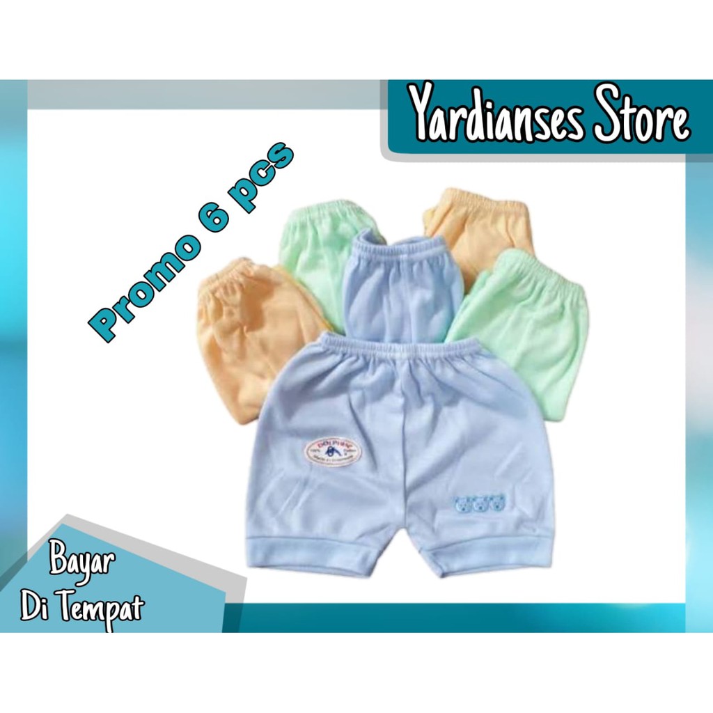 6 PCS CELANA PENDEK  BAYI DOLPHIN/ CELANA PENDEK ANAK/ CELANA PENDEK BABY