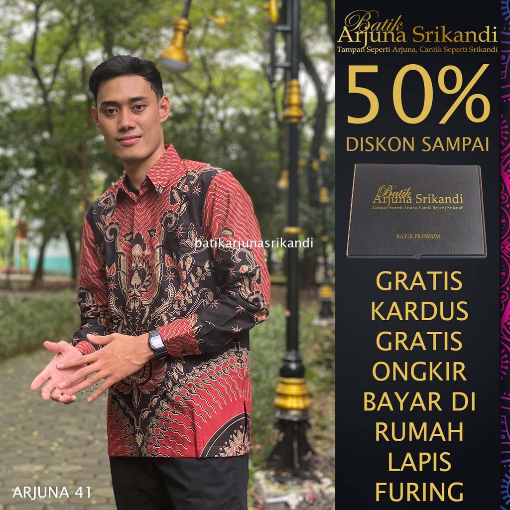 Kemaja Batik Pria Lengan Panjang Baju Hem Atasan Pria Batik Pria Lengan Panjang Baju Batik Pria Leng