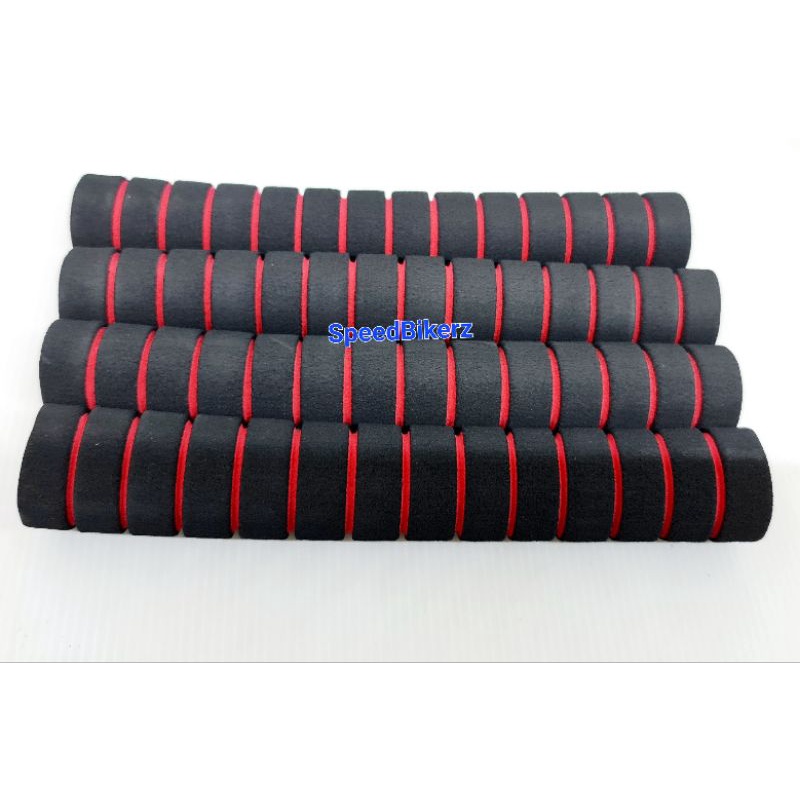 Busa Stang Motor Warna Garis Ulir Dan Sepeda Spon Handgrip Stang Grip Handfat Stang Ulir Garis Warna Hitam Busa Empuk Tebal