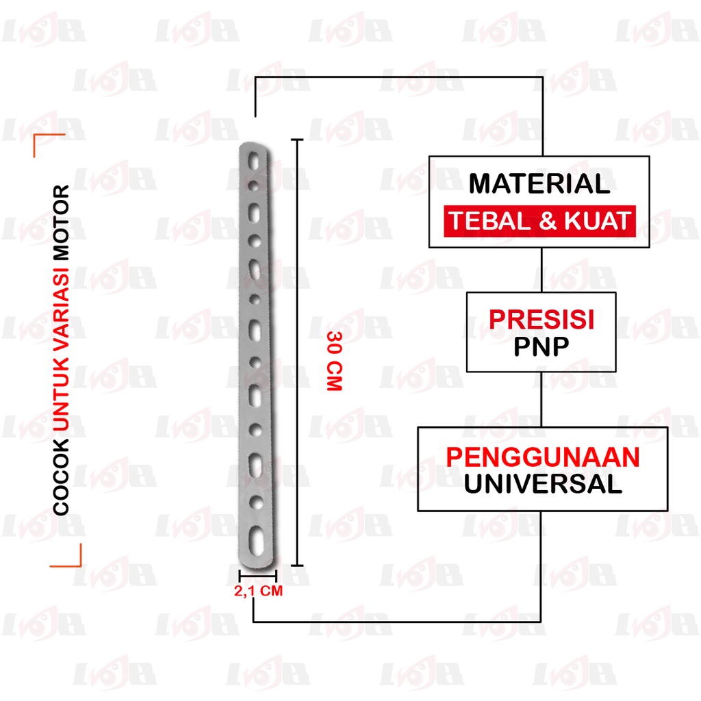 Besi Plat Bolong Serba Guna Bracket Multi Fungsi Modif Bracket Motor