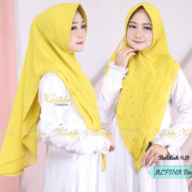 Hijab syar'i ALFINA payet / KHIMAR ( BISA COD )