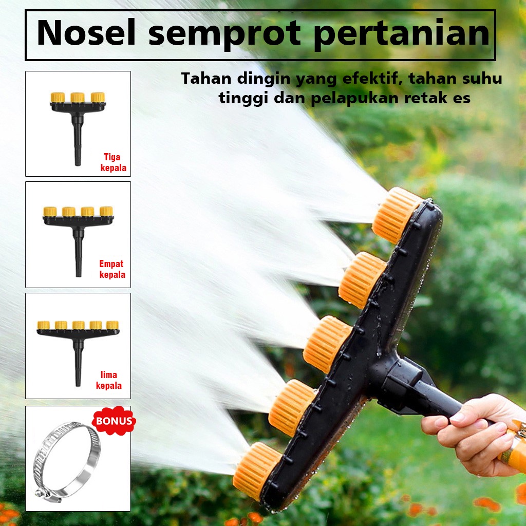 Mi.more Sprinkler Air Irigasi Taman 3/4/5/6 Nozzle Atomisasi Drip Air Sprayer untuk Pertanian Rumput Taman Patio