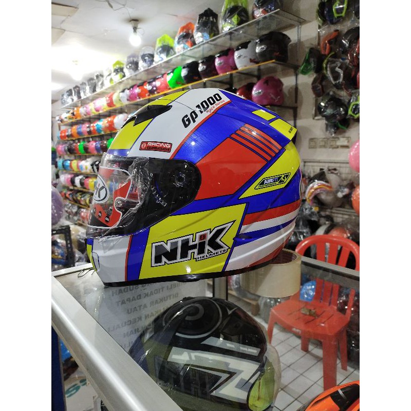 Helm NHK gp1000 airfit yellow blue
