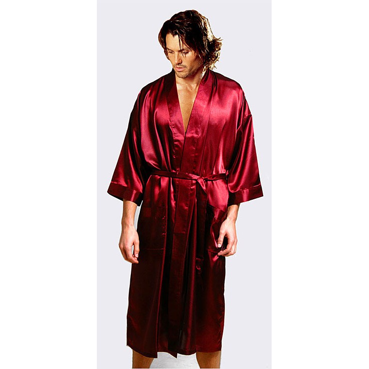 Baju Tidur Satin Kimono Pria