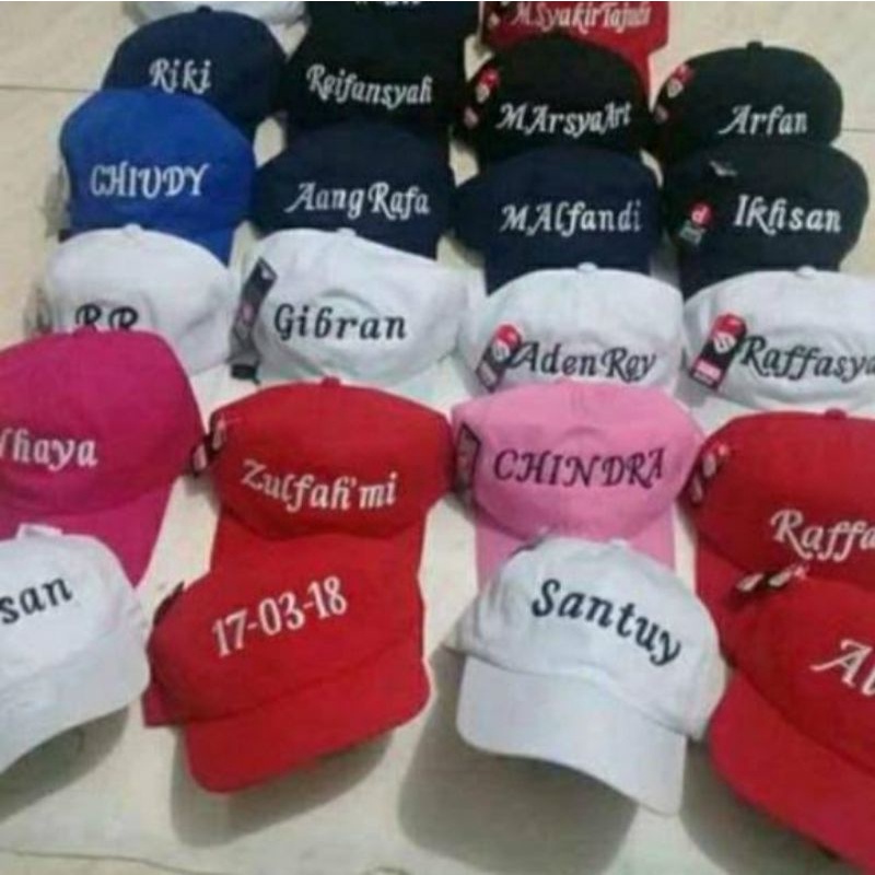 TOPI ANAK/REQUEST NAMA/Topi/baseball/Anak/GratiS/Bordir/Nama