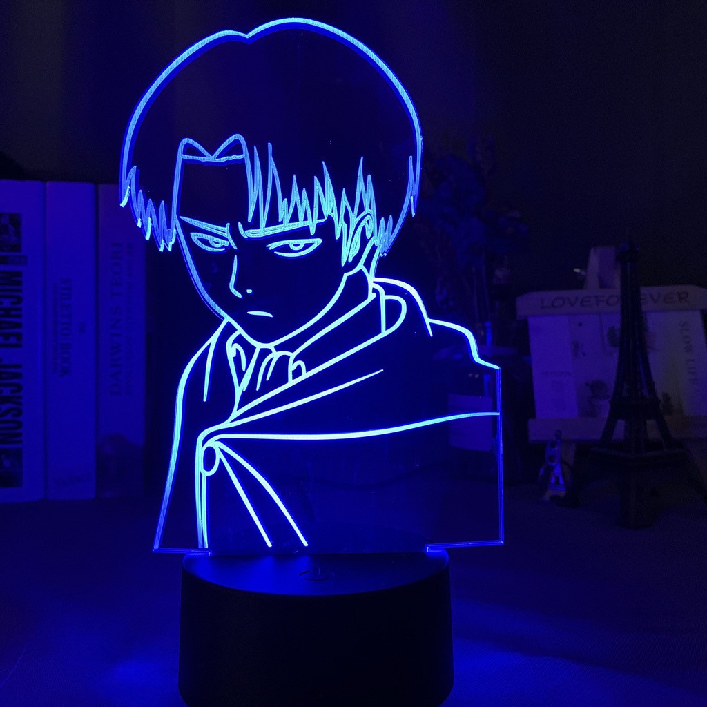 Lampu Malam Led Bentuk Figur Captain Levi Ackerman Attack On Titan Untuk Dekorasi Kamar Tidur Anak Shopee Indonesia