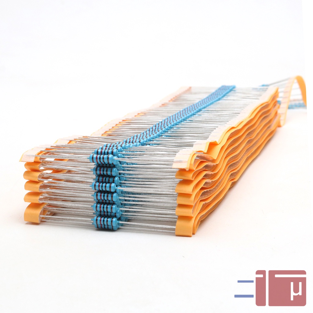 x10 Resistor 1K2 1.2K 1/2W Metal Film 1% Taiwan Kaki Tembaga