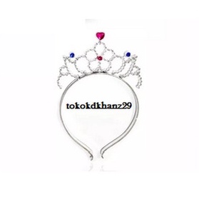 BANDO Mahkota FROZEN, Mahkota Ratu, Aksesoris Anak Bando Mahkota Crown Princess Frozen Silver