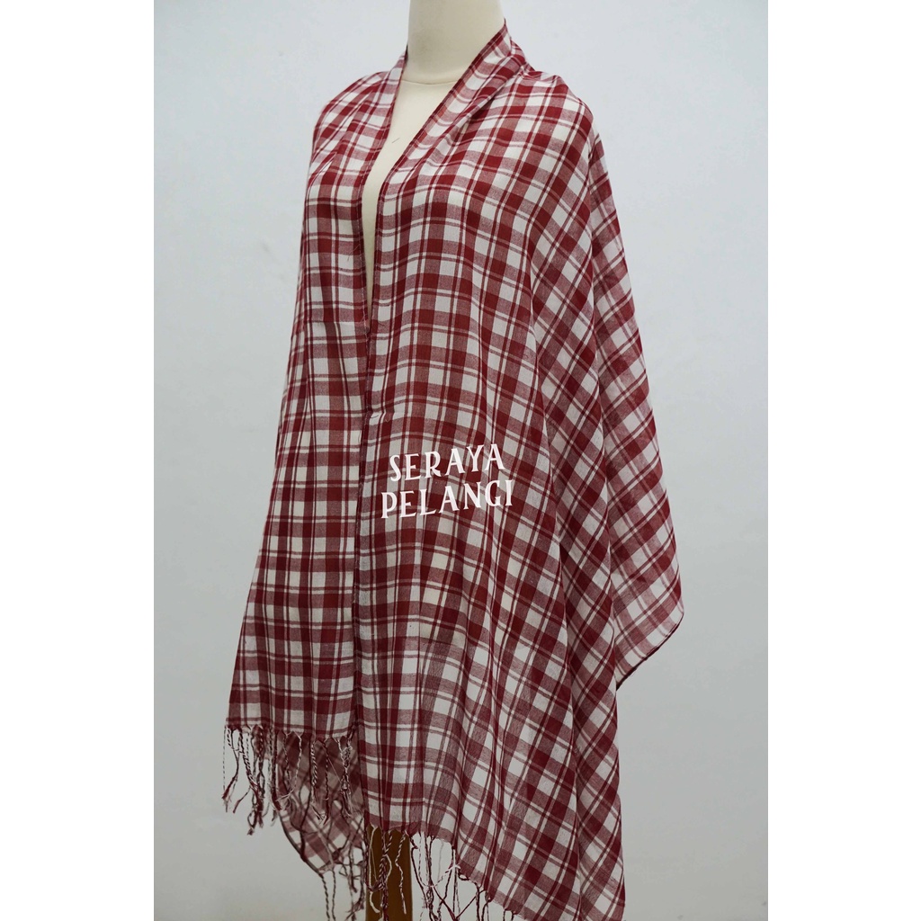 Pashmina Motif Kotak 03 | Selendang | Scarf | Syal | Shawl | Pasmina Kashmir | Souvenir | Hadiah Ulang Tahun | Birthday Gift | Aksesoris Fashion Wanita Pria | Grosir Murah | Plaid Scarf