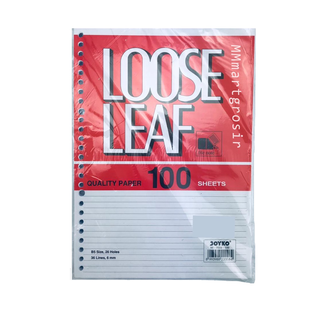 Joyko / Loose Leaf B5 7026 / Isi Kertas File Binder / 100 Sheets