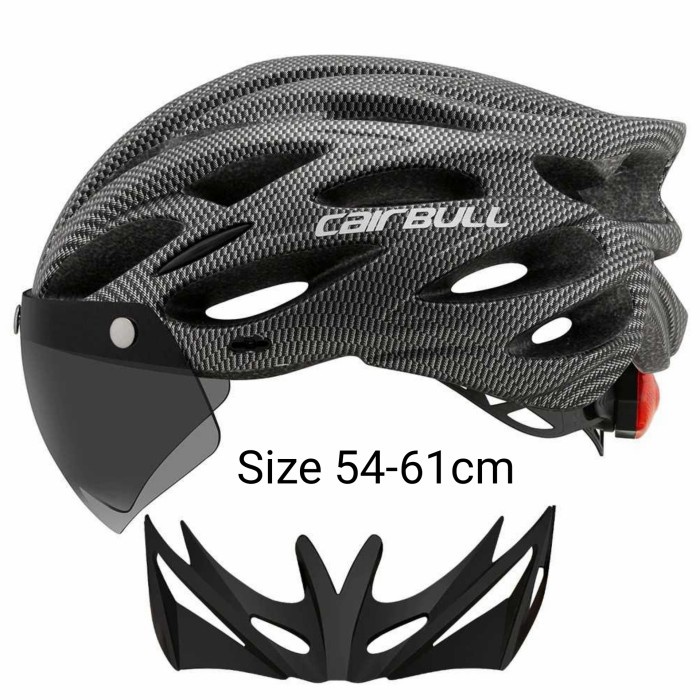 Helm Sepeda Gunung MTB Powermeter CAIRBULL Original - Black Carbon