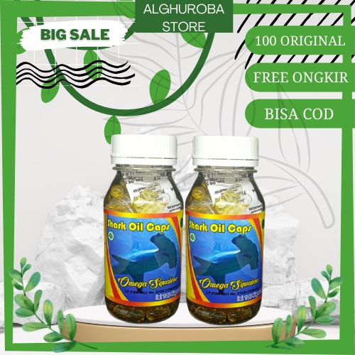 Herbal Kapsul Minyak Ikan Hiu Original Isi 100 Kapsul Omega Squalen Asli Halal Alami Original