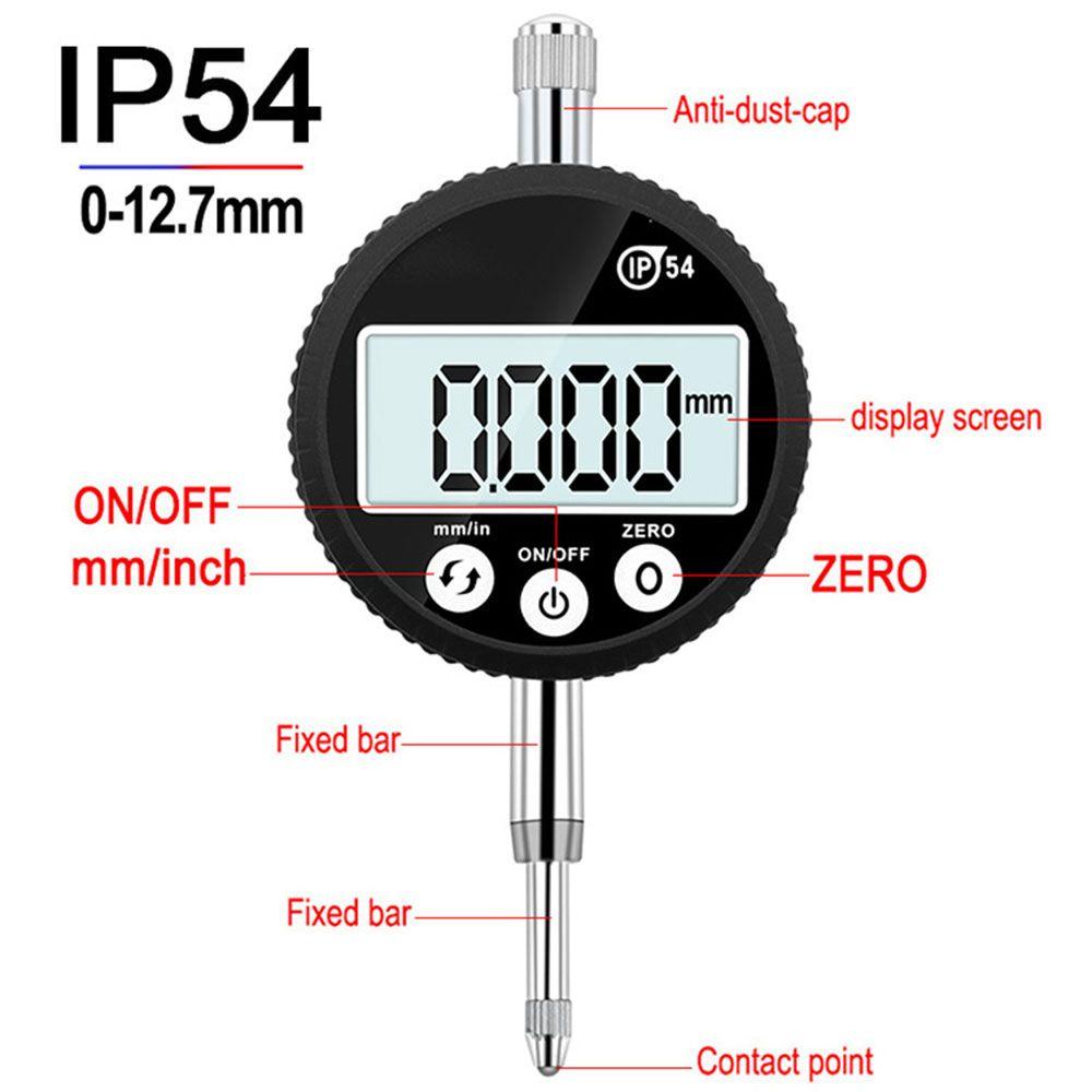 POPULAR Populer IP54 0-12.7mm Elektronik Micrometer Mesure Alat Instrumen Test Gauge Metric Inch Dial