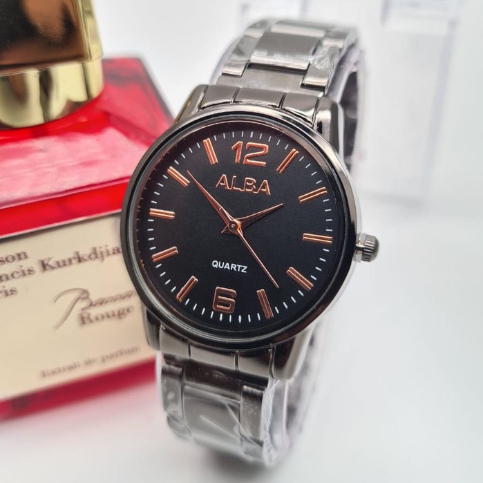 Jam Tangan Casual Wanita JTC Strap Rantai Hitam