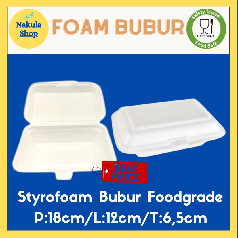 Sterofoam Makanan / Foam Bubur Foodgrade Murah dan Kuat