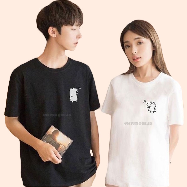 Kaos Pasangan Couple Tshirt Lucu Gemes Korean