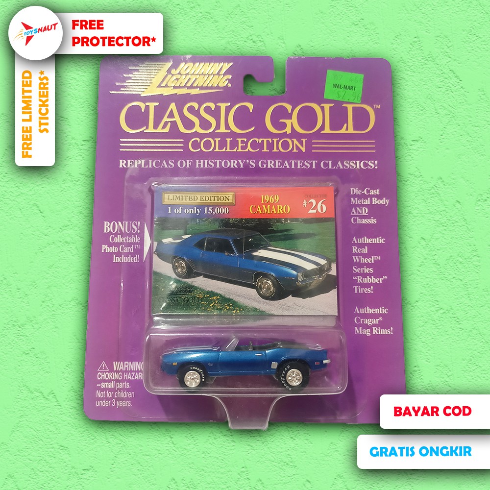 Johnny Lightning 1969 Camaro Classic Gold Collection Biru Blue Diecast