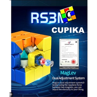 Rubik 3x3 MoYu RS3M MAGLEV 2021 3x3 RS3 M Magnetic 3x3x3 Stickerless ORIGINAL READY STOK