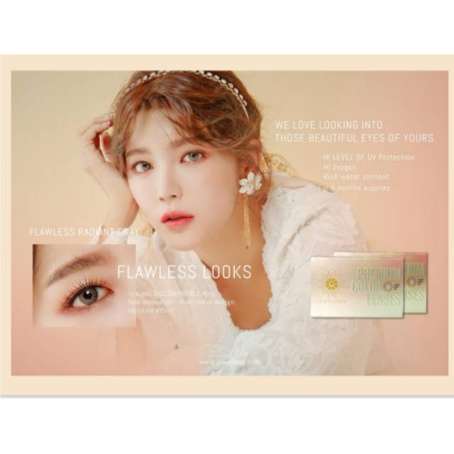 Softlens Jewellens Flawless SP Radiant grey, Flawless Gray, Flawless Blue