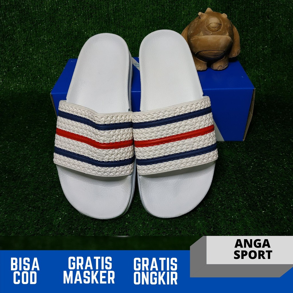 SANDAL ADIDAS ADILETTE PRIA WANITA SANDAL SLOP SLIDE SLIPPER CASUAL SANTAI MADE IN ITALY