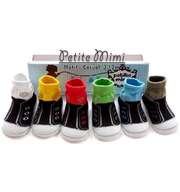 Petite mimi kaos kaki baby boy isi 6 size 0-12 bulan