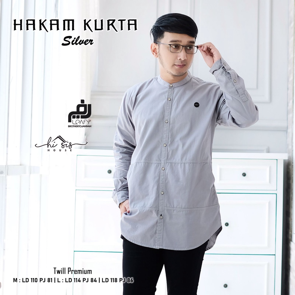 BAJU KOKO/KURTA FULL KANCING SUPER ADEM 12 PILIHAN WARNA ~ BAHAN TWILL PREMIUM ~ HAKAM KURTA ORIGINA