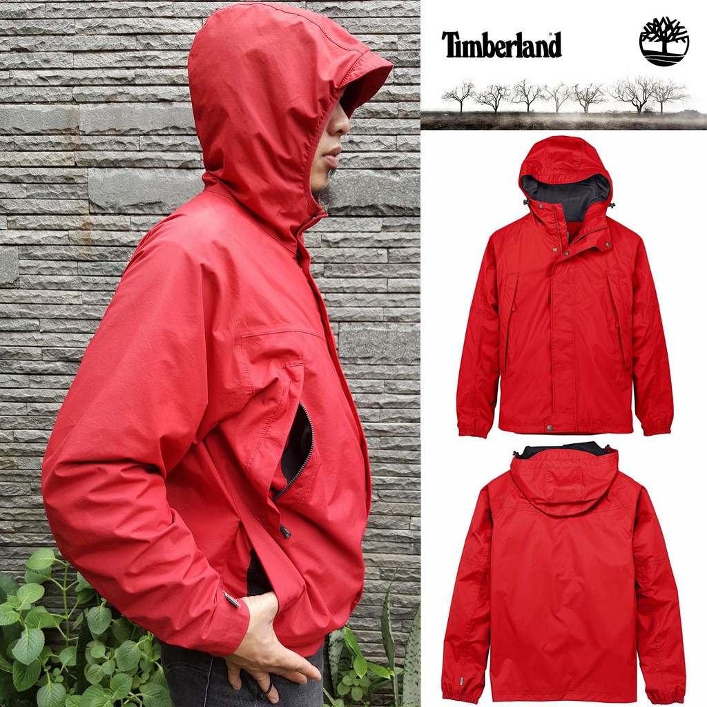JAKET TIMBERLAND MEN'S MOUNTAIN PARKA OUTDOOR HOODIE 2 LAYER SHELL WATERPROOF JACKET GUNUNG SIZE XL