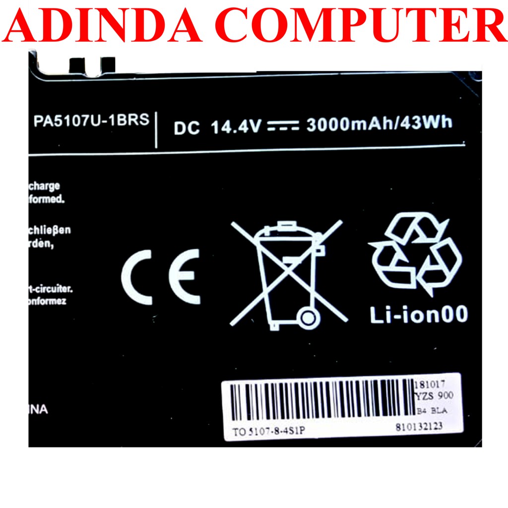 Baterai Toshiba L40 S40Dt-A L401 L402 L45 P55 S55