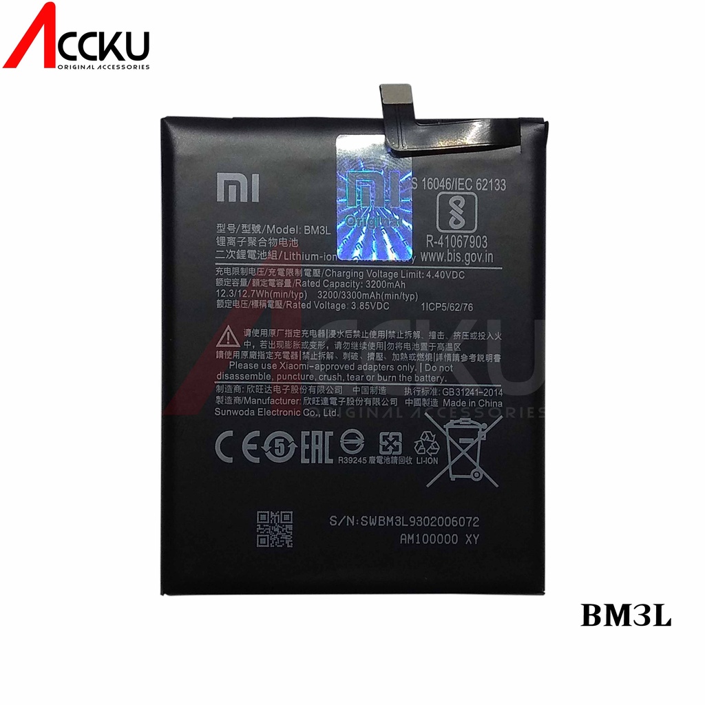 BATERAI XIAOMI 9 BATTERY XIAOMI BM3L BATTERY XIAOMI Mi9 BATERAI XIAOMI BM3L ORIGINAL