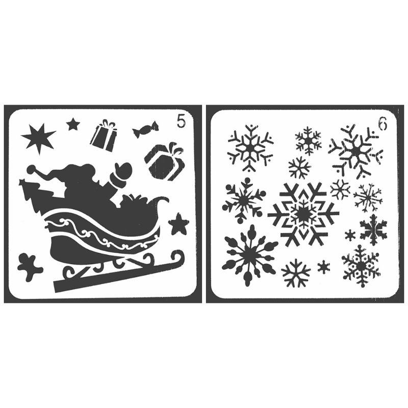 Zzz 8pcs / Set Cetakan Gambar Tema Natal Untuk Membuat Kartu / Buku Catatan / Diary