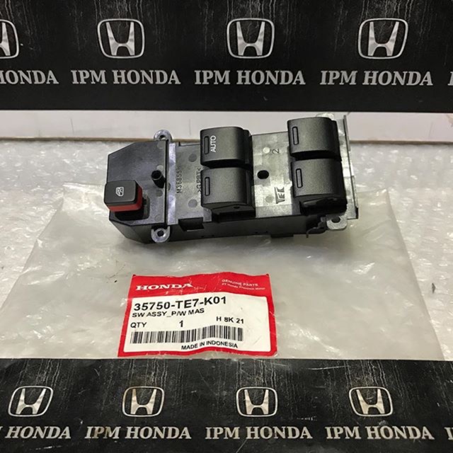 35750 TE7 Saklar Switch Power Window Powerwindow Jendela Kaca Depan Kanan Master Pusat Honda Mobilio 2014 2015 2016 2017 2018