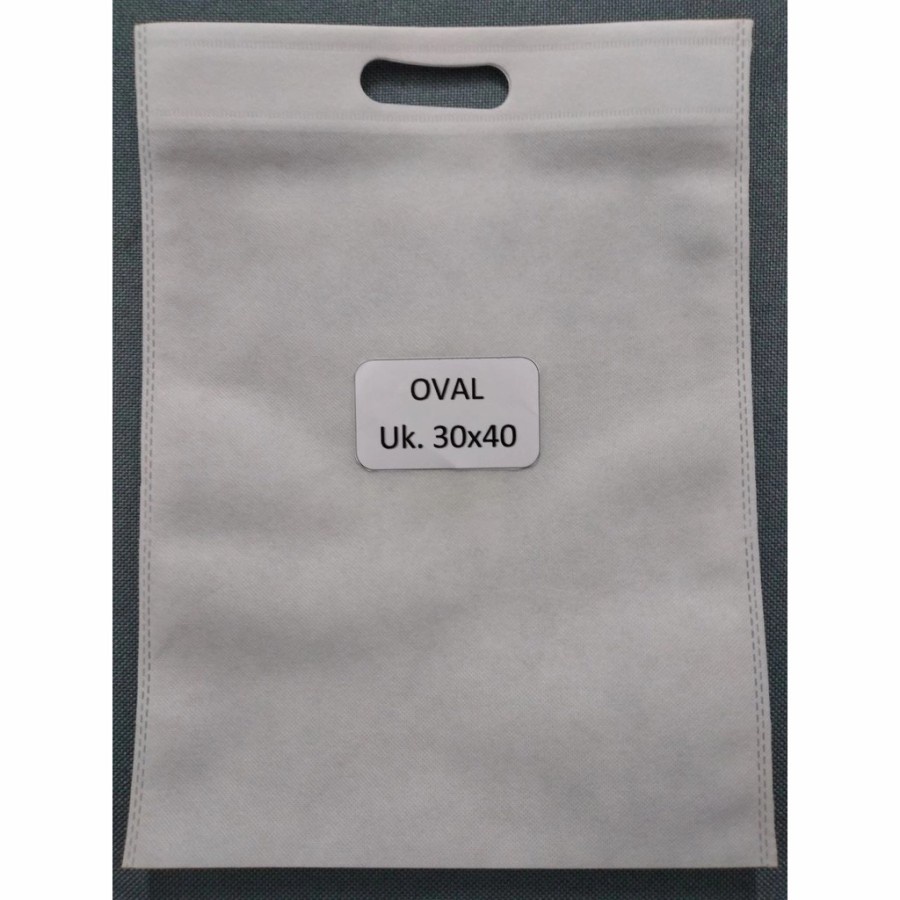 

ISI 5 PCS GOODIE BAG SPUNBOND OVAL 30x40 / Tas Belanja /Kantong Blanja