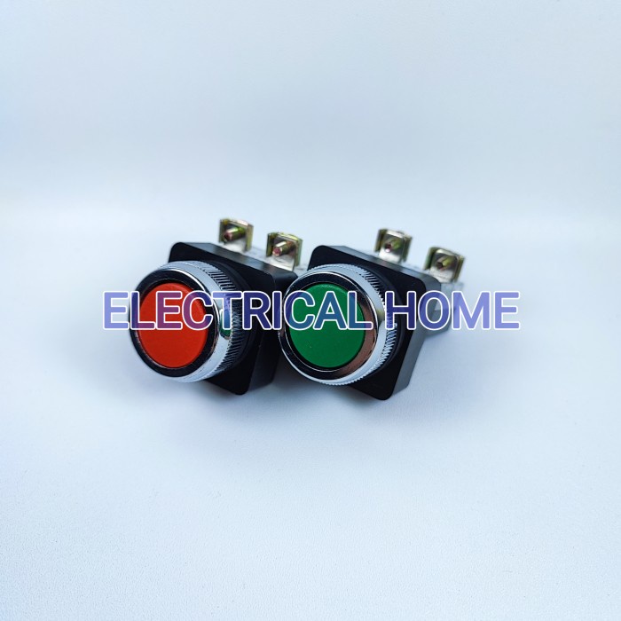 Push Button 25mm 4kaki PB-2511 Merah/Hijau SMC